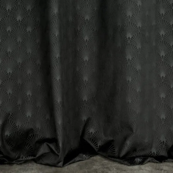 Zasłona Velvet Julia 140 x 250 Przelotka Czarny