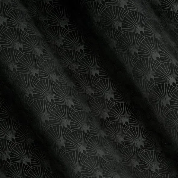 Zasłona Velvet Julia 140 x 250 Przelotka Czarny