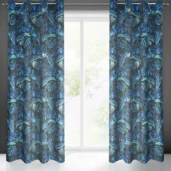 Zasłona Velvet Lazur 140 x 250 Przelotka Niebieski