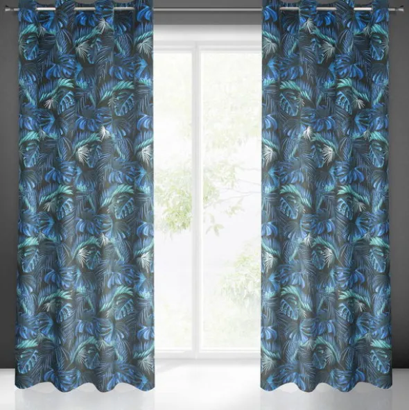Zasłona Velvet Lazur 140 x 250 Przelotka Niebieski