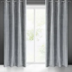 Zasłona Velvet Lussi 140 x 250 Przelotka Stalowy