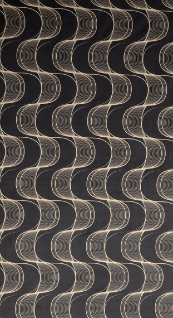 Zasłona Velvet Pola 140 x 250 Przelotka Czarny