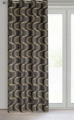 Zasłona Velvet Pola 140 x 250 Przelotka Czarny