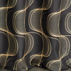 Zasłona Velvet Pola 140 x 250 Przelotka Czarny