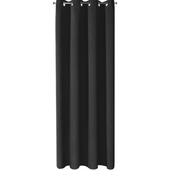Zasłona 140 x 270 Dekoracyjna Blackout Logan Czarn