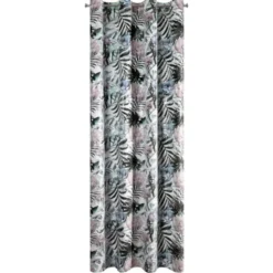 Zasłona 140 x 250 Dekoracyjna Malibu Biały+Srebrny