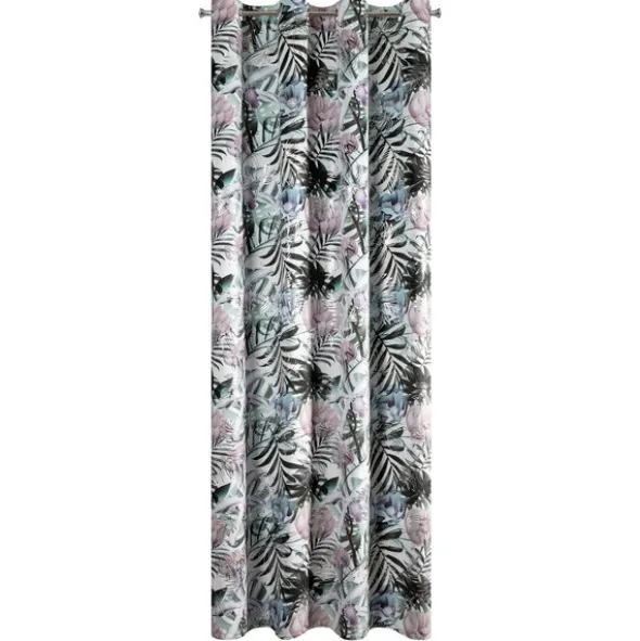 Zasłona 140 x 250 Dekoracyjna Malibu Biały+Srebrny