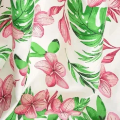 Zasłona 140 x 250 Dekoracyjna Monstera Biały