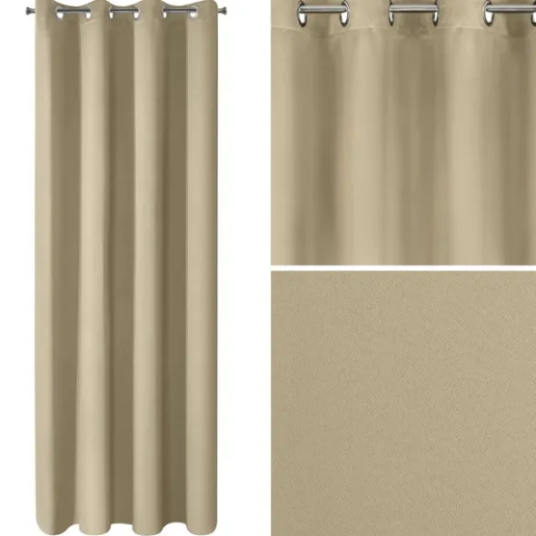 Zasłona 135 x 250 Dekoracyjna Parisa Beż