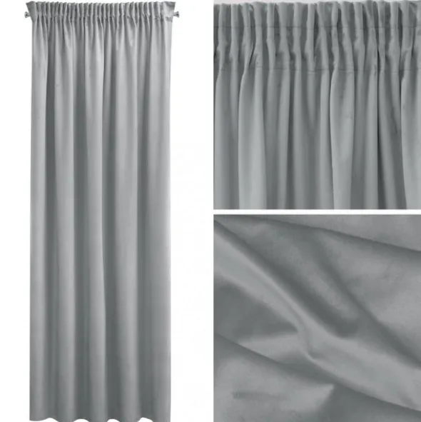 Zasłona 140 x 270 Dekoracyjna Pierre Cardin Sibel Szary