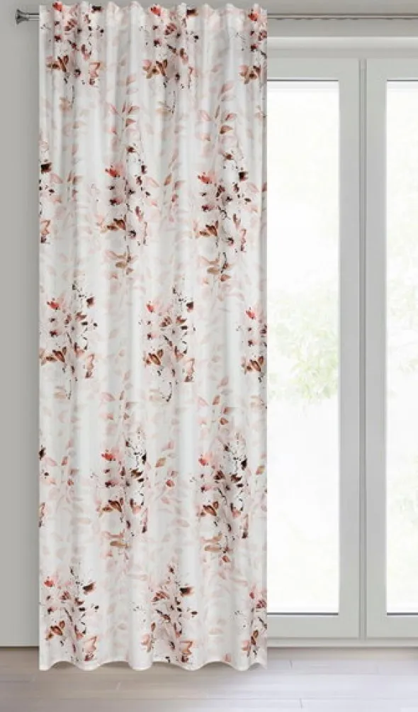 Zasłona 140 x 270 Dekoracyjna Powdery Krem+Zieleń