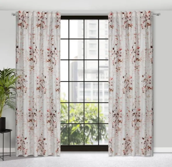 Zasłona 140 x 270 Dekoracyjna Powdery Krem+Zieleń