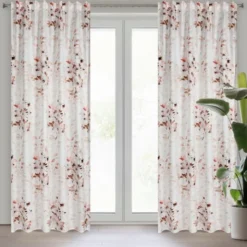 Zasłona 140 x 270 Dekoracyjna Powdery Krem+Zieleń