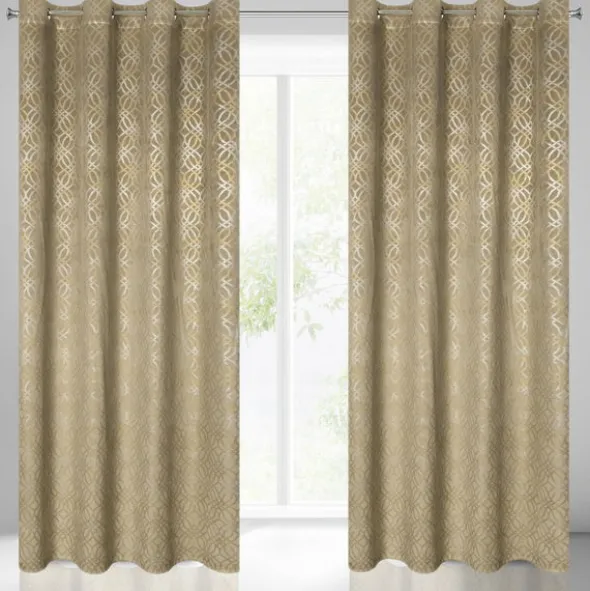 Zasłona 140 x 250 Dekoracyjna Velvet Areta Beżowy