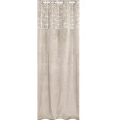 Zasłona 140 x 250 Dekoracyjna Velvet Glossy Beż