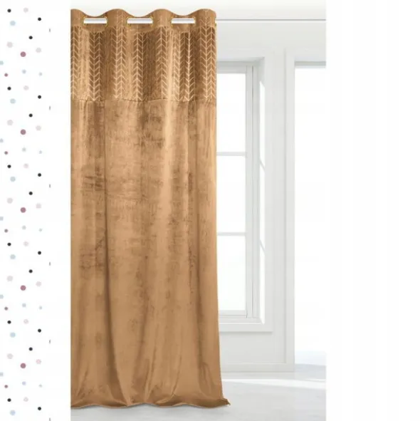 Zasłona 140 x 250 Dekoracyjna Velvet Nord Musztard