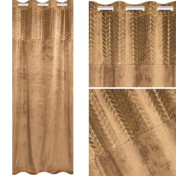 Zasłona 140 x 250 Dekoracyjna Velvet Nord Musztard