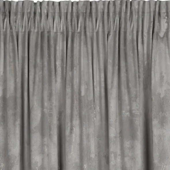Zasłona 140 x 300 Dekoracyjna Velvet Nadia Sreb+Zł