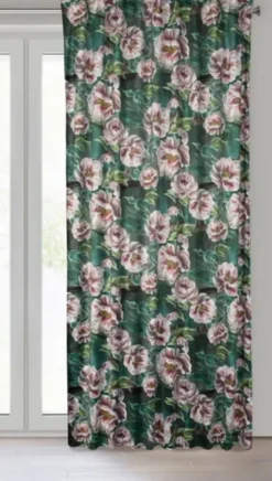 Zasłona 140 x 270 Dekoracyjna Velvet Palmera Ziel