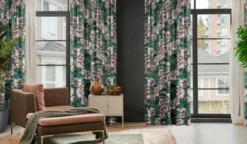 Zasłona 140 x 270 Dekoracyjna Velvet Palmera Ziel