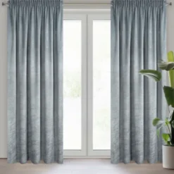 Zasłona 140 x 270 Dekoracyjna Velvet Rivia Stalowy