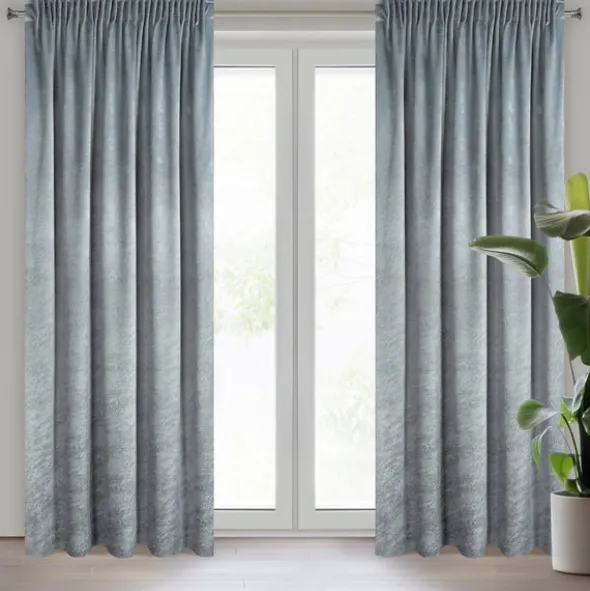 Zasłona 140 x 270 Dekoracyjna Velvet Rivia Stalowy