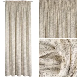 Zasłona 140 x 270 Dekoracyjna Velvet Rivia Krem