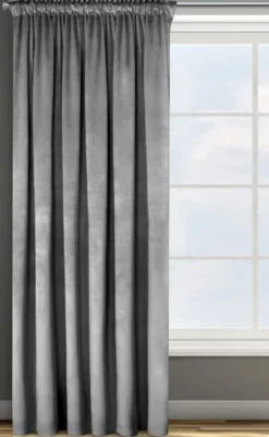 Zasłona 135 x 270 Dekoracyjna Velvet Rosa Stal