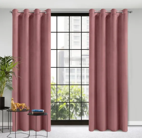 Zasłona 140 x 250 Dekoracyjna Velvet Rosa C. Róż
