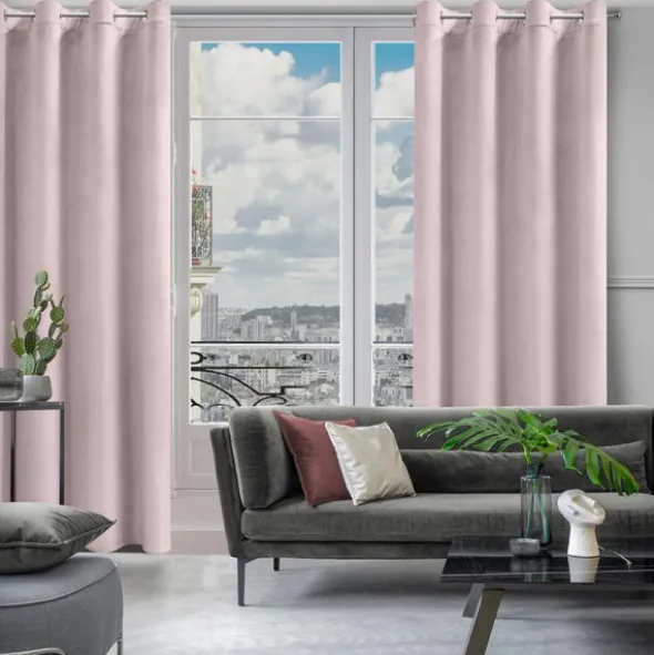 Zasłona 140 x 250 Dekoracyjna Velvet Rosa Puder