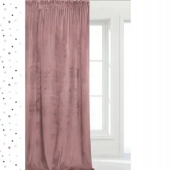 Zasłona 140 x 270 Dekoracyjna Velvet Soft Pudrowy