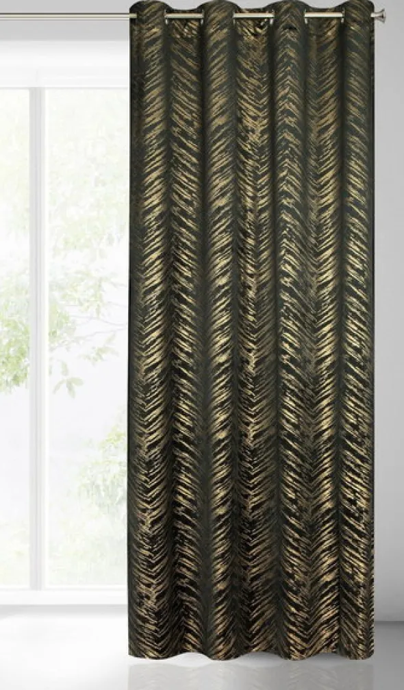 Zasłona 140 x 250 Dekoracyjna Velvet Sara Cza+Zło
