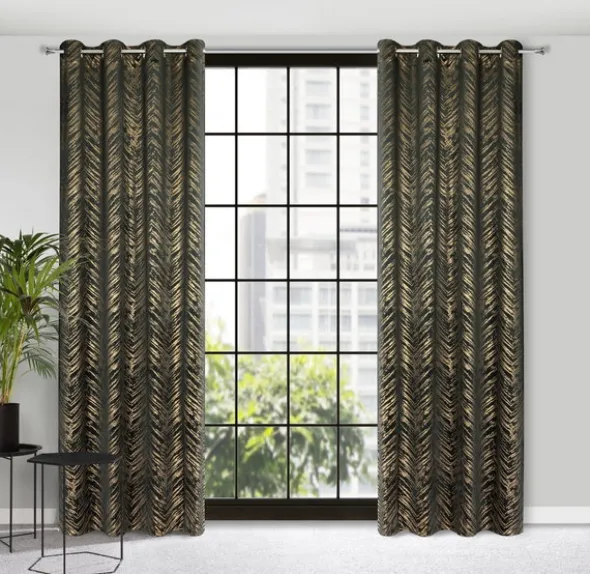 Zasłona 140 x 250 Dekoracyjna Velvet Sara Cza+Zło