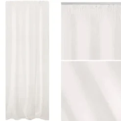 Zasłona 140 x 270 Dekoracyjna Velvet Soft Biały