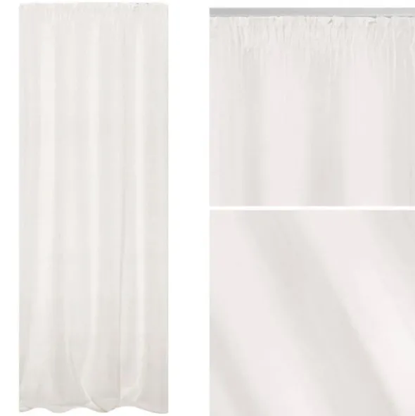 Zasłona 140 x 270 Dekoracyjna Velvet Soft Biały