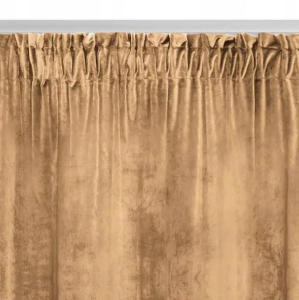 Zasłona 140 x 270 Dekoracyjna Velvet Soft Musztard