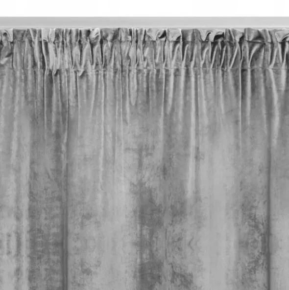 Zasłona 140 x 270 Dekoracyjna Velvet Soft Popiel