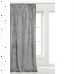 Zasłona 140 x 270 Dekoracyjna Velvet Soft Popiel