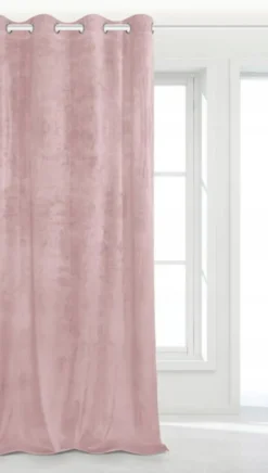 Zasłona 140 x 250 Dekoracyjna Velvet Soft Pudrowy