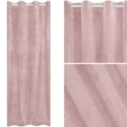 Zasłona 140 x 250 Dekoracyjna Velvet Soft Pudrowy