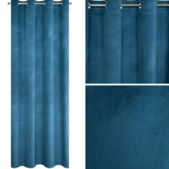 Zasłona 140 x 250 Dekoracyjna Welwet Milo Granat