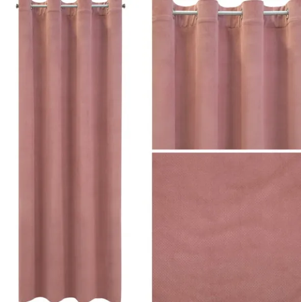 Zasłona 140 x 250 Dekoracyjna Welwet Milo C. Róż