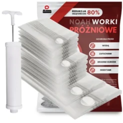 Zestaw Worków Próżniowych 12 szt Noah + Pompka